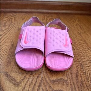 Nike Sunray Adjust Sandals Pink Girls Size 10C